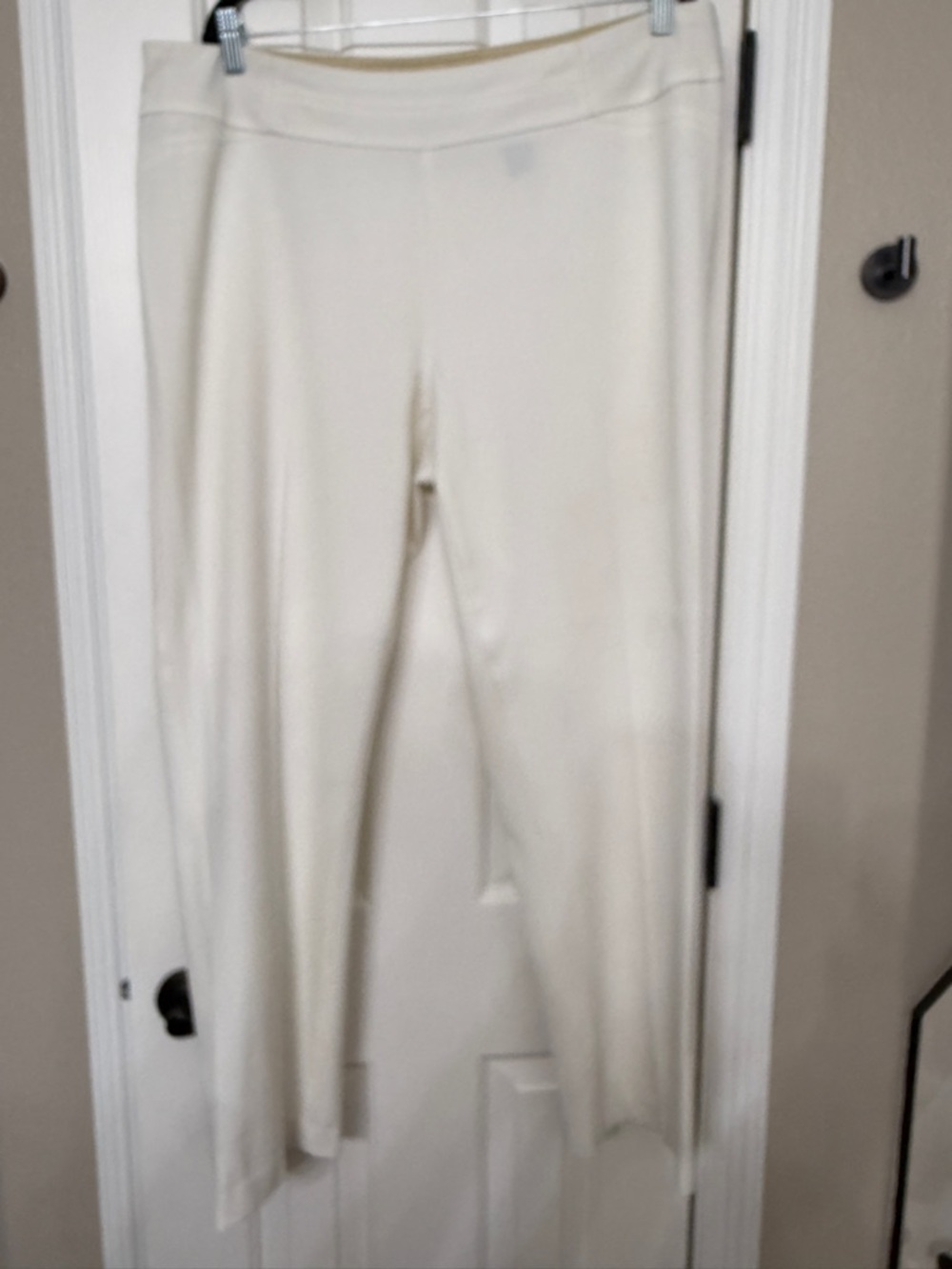 Investments Cream and White Stretch Pants